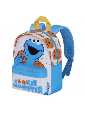 Sac à dos maternelle bleu et blanc Monstre des Biscuits