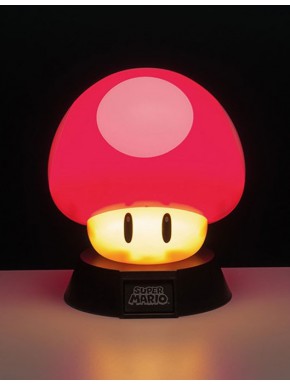 Lámpara Super Mario Súper Champiñón Rojo 10 cm