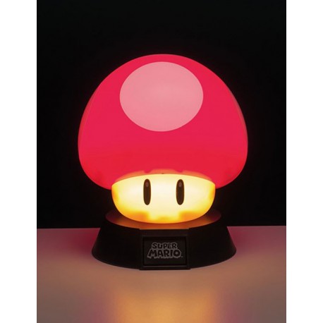 Lámpara Super Mario Súper Champiñón Rojo 10 cm