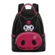 Mochila negra Hello Kitty Kuromi con diseño de calavera