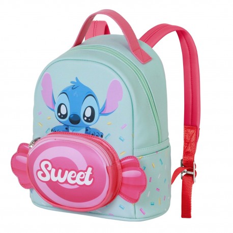 Sac à dos bleu Lilo et Stitch avec design de bonbon