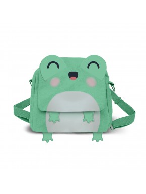 Bolso-mochila Oh My Pop Froggy Kawaii turquesa