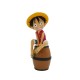 Lámpara figura de Luffy sobre barril 27 cm