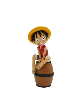 Lámpara figura de Luffy sobre barril 27 cm