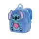 Sac à dos peluche bleu Lilo et Stitch avec cœur