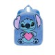 Sac à dos peluche bleu Lilo et Stitch avec cœur