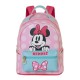 Mochila pequena rosa Minnie Mouse com bolinhas