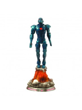 Figura de Iron Man Marvel Select 18 cm con base de llamas