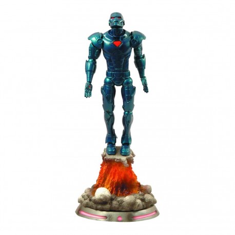 Figura de Iron Man Marvel Select 18 cm con base de llamas
