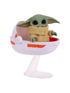 Figura interactiva Grogu con coche flotante de Star Wars