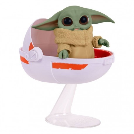 Figura interactiva Grogu con coche flotante de Star Wars