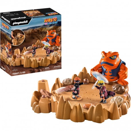 Escena de batalla final Playmobil Naruto vs. Pain