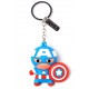 Key chain rubber 3D Captain America Marvel