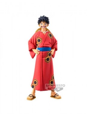 Figura de Monkey D. Luffy en yukata rojo de Banpresto