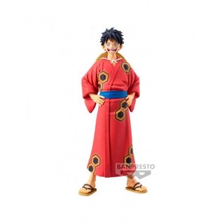 Figura de Monkey D. Luffy en yukata rojo de Banpresto