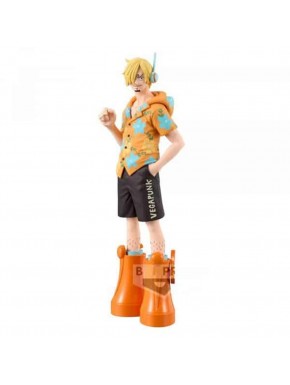 Figura de Sanji de One Piece con camisa naranja y botas naranjas