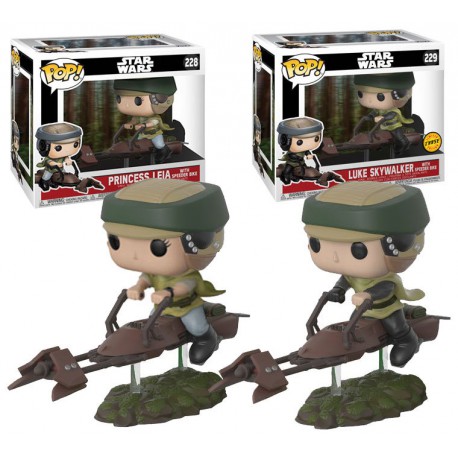 Funko Pack! Leia + Luke Speeder Bike Chase Edition