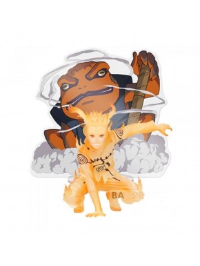 Figura Naruto Uzumaki de 9 cm con fondo de sapo gigante