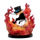 Figura de Sabo One Piece rodeado de chamas