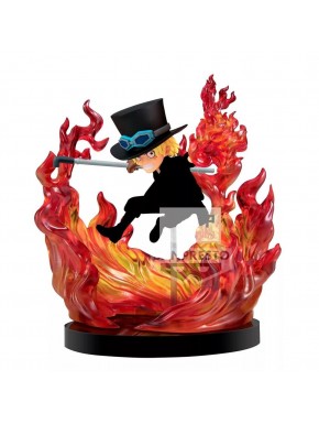 Figura de Sabo One Piece rodeado de llamas