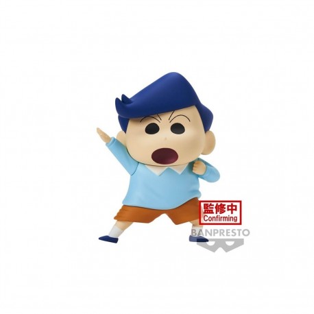 Figura de Kazama Kun com cabelo azul e roupa casual de Crayon Shinchan por Banpresto