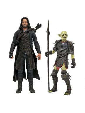 Figuras de Aragorn y orco de Moria de Diamond Select