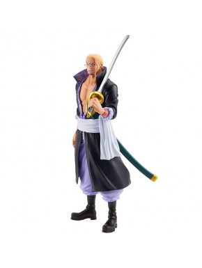 Figura de Silvers Rayleigh de One Piece con abrigo negro y espada