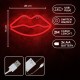 Lámpara de neón LED roja en forma de labios