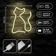 Lámpara LED neon de gato en forma cálida blanca