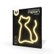 Lámpara LED neon de gato en forma cálida blanca