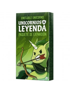 Caja y cartas del juego Unstable Unicorns Unicornios de Leyenda
