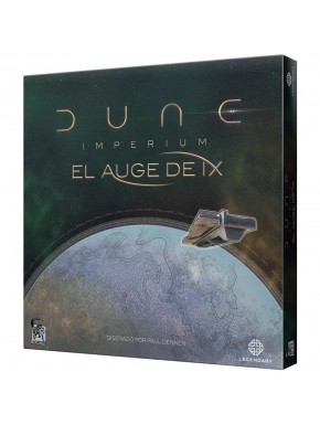 Caja y componentes del juego Dune Imperium: El Auge de Ix