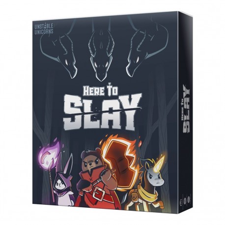 Caja y cartas del juego de mesa Here to Slay