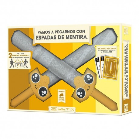 Caja y espadas de espuma de Vamos a pegarnos