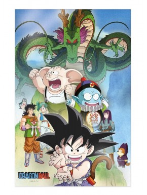 Póster 3D Shenron y Héroes Dragon Ball 38x58 cm