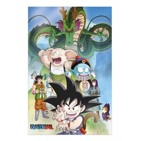 Póster 3D Shenron y Héroes Dragon Ball 38x58 cm