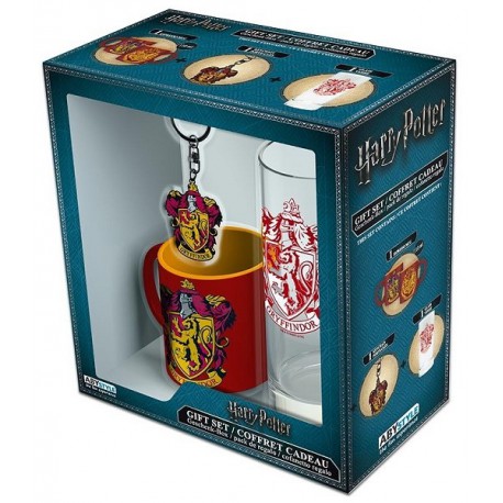 Gift Pack Gryffindor Cup + Glass + key chain