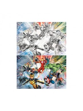 Puzzle à gratter Marvel Collage Prime 3D avec personnages