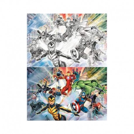 Puzzle à gratter Marvel Collage Prime 3D avec personnages