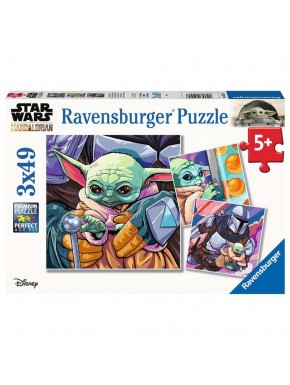 Puzzle Baby Yoda da Ravensburger em 3 imagens