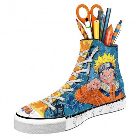 Puzzle 3D Sneaker de Naruto como portalápices