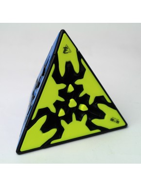 Cubo de Rubik QiYi Gear Pyraminx en amarillo y rojo