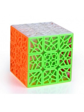 Cubo de Rubik 3x3 QiYi DNA diseño verde y naranja