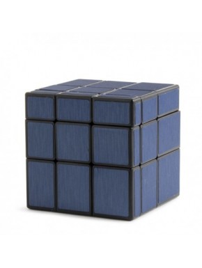 Cubo de Rubik Qiyi Mirror 3x3 azul en diferentes posiciones