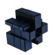 Cubo de Rubik Qiyi Mirror 3x3 azul en diferentes posiciones