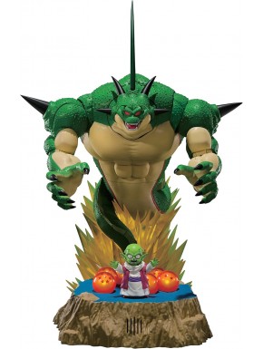 Figura de Porunga y Dende de Dragon Ball Z iluminada