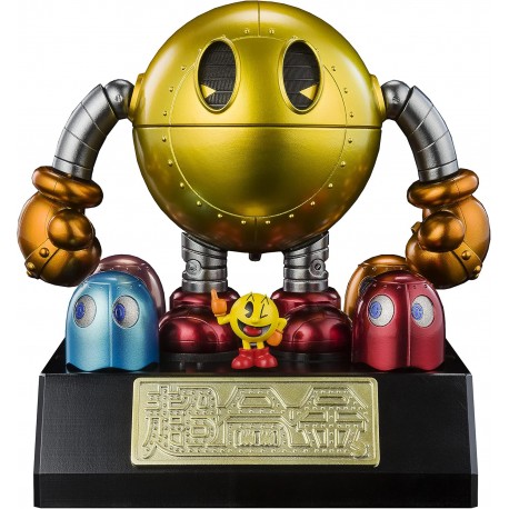 Figura Chogokin de Pac-Man com fantasmas e mini figura