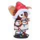 Figura de Gizmo em luzes de Natal com gorro de Papai Noel