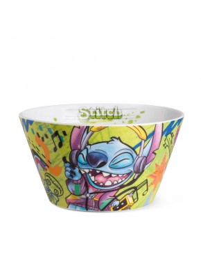 Bowl verde con diseño de Stitch en auriculares de 550 ml