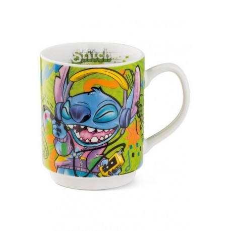 Mug vert empilable avec design de Stitch de Disney